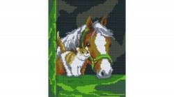 Pixelhobby 804101 Ló cicával 20, 3x25, 4 cm négy alaplapos pixel (Pixel804101)