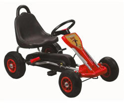 Hollicy GO Kart cu pedale, 3-6 ani, Kinderauto A-05-1, roti Gonflabile, culoare Rosie