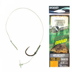 Owner Hooks Rig Feeder Owner 56935 No. 12 0.12 FDB-03 Quick Stop Braided