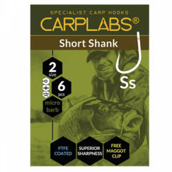 KONGER Carlig Konger Carplabs® Short Shank No. 2 Titanium Grey Ringed 6buc