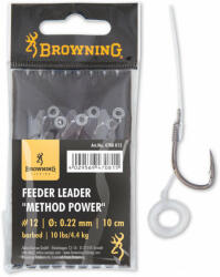 Browning Carlige Legate Browning Barbless No. 10 10cm 0.22mm Pellet Band Feeder Leader Method