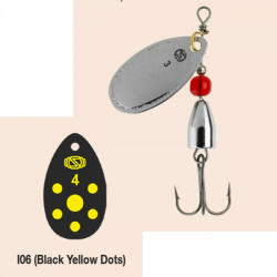 SWIMY Rotativa 3 8gr Swimy Inline Spinner I01 Black Yellow Dots