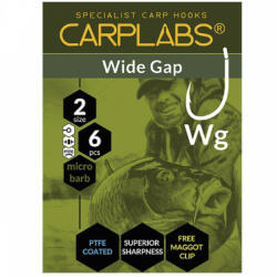 KONGER Carlig Konger Carplabs® Wide Gap No. 2 Titanium Grey Ringed 6buc