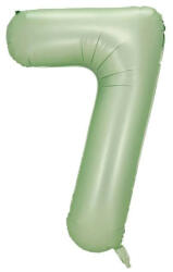  Számos lufi 34" 86cm óriás olivazöld fólia szám, számjegy 7-es (LUFI179955)