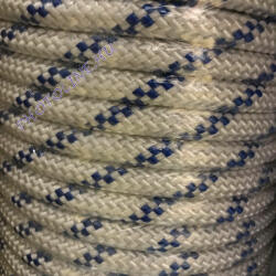  PP fonatolt kötél, 40 mm, fehér, jelölőszínnel