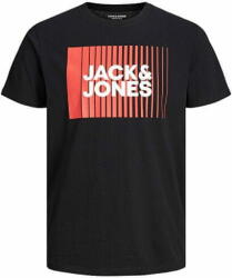 JACK & JONES Férfi póló JJECORP Standard Fit 12233999 Black (Méret L)