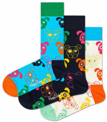 Happy Socks Set de 3 perechi de șosete medii unisex Happy Socks XDOG08-0150 Colorat Bărbați