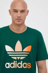 adidas Originals pamut póló zöld, nyomott mintás - zöld S - answear - 22 990 Ft