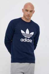 Adidas pamut melegítőfelső sötétkék, férfi, nyomott mintás - sötétkék S - answear - 29 990 Ft