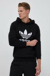 Adidas pamut melegítőfelső fekete, férfi, nyomott mintás, kapucnis, IM4489 - fekete L