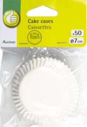 Auchan Tipp muffinpapír fehér színben 7 cm 50db