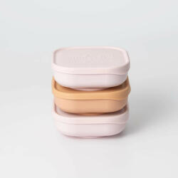 Miniware Set 3 boluri pentru hrana bebelusi Miniware Snack Bowl, 100% din materiale naturale biodegradabile, Cotton Candy+Toffee+Vanilla (mw_MWSB3CTV) - roua