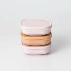 Miniware Set 3 boluri pentru hrana bebelusi Miniware Snack Bowl, 100% din materiale naturale biodegradabile, Cotton Candy+Toffee+Vanilla (mw_MWSB3CTV) Set pentru masa bebelusi