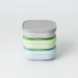Miniware Set 3 boluri pentru hrana bebelusi Miniware Snack Bowl, 100% din materiale naturale biodegradabile, Aqua+Grey+Keylime (mw_MWSB3AGK) - roua Set pentru masa bebelusi