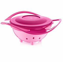 BabyJem Bol multifunctional cu capac si rotire 360 grade Amazing Bowl (Culoare: Roz) (bj_3502) Set pentru masa bebelusi