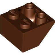 LEGO® 76959c88 - LEGO vörösesbarna kocka inverz 45° elem 2x2 méretű, alul üreges rúddal (76959c88)