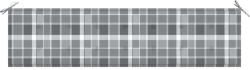 vidaXL Pernă bancă de grădină, gri carouri, 200x50x3cm, textil Oxford (314103)