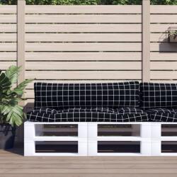 vidaXL Perne pentru paleți, 2 buc, negru, model carouri, textil oxford (360938)