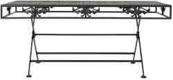 vidaXL Măsuță de cafea pliabilă, vintage, negru, 100x50x45 cm, metal (245927) - vidaxl Masa de cafea