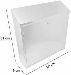 Strend Pro Flatbox Postaláda, rozsdamentes, 36 x 10 x 36 cm (MCTART-252266)