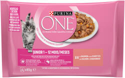 ONE Purina One Junior 4 x 85 g - Somon & morcovi