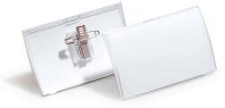 DURABLE Névkitűző, csíptetővel és tűvel, PP, 54x90 mm, DURABLE "Click Fold" (25db/csom) (DB821419)