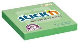 STICK N Öntapadó jegyzettömb, 76x76 mm, 100 lap, STICK N, zöld (SN21552) - webpapir