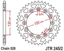 JT Sprockets 245/2.50 JTR hátsó lánckerék acél