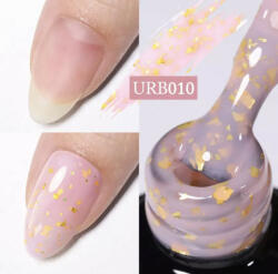 UR Sugar Rubber Base Gél Rózsaszín-arany glitter urb010 (urb010)