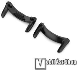  Okosóra fém csatlakozó adapter - 2db / 1pár - FEKETE - bármilyen 12mm-es teleszkópos szíjjal használható, rozsdamentes acél - Xiaomi Smart Band 8