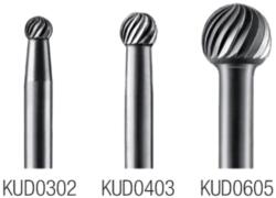 PRECITOOL 444808 KUD0403 Keményfém turbómaró, Gömb alak Z=5