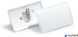 DURABLE Névkitűző, csíptetővel és tűvel, PP, 54x90 mm, DURABLE "CLICK FOLD (821419) - alter