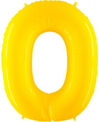  Számos lufi 34" 86cm óriás sárga szám, számjegy 0, (LUFI117877)
