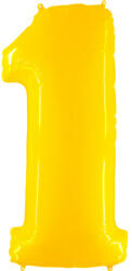 Számos lufi 34" 86cm óriás sárga szám, számjegy 1-es (LUFI249942)
