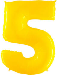  Számos lufi 34" 86cm óriás sárga szám, számjegy 5-ös (LUFI759543)