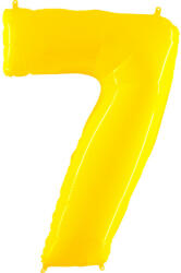  Számos lufi 34" 86cm óriás sárga szám, számjegy 7-es (LUFI725076)