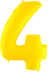  Számos lufi 34" 86cm óriás sárga szám, számjegy 4-es (LUFI378678)