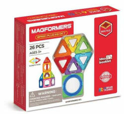 Clics Toys Joc magnetic de construit- Magformers Basic Plus - 26 piese Jucarii de constructii magnetice