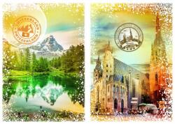 Grafika - Puzzle Călătorii în jurul lumii - Austria, Elveția - 1 000 piese