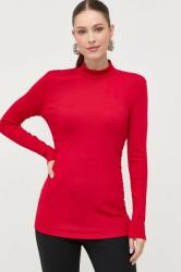 Giorgio Armani pulóver könnyű, női, piros, félgarbó nyakú - piros S