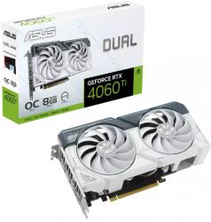 ASUS GeForce RTX 4060 Ti Dual White OC 8GB GDDR6 (DUAL-RTX4060TI-O8G-WHITE/90YV0J42-M0NA00) Videokártya