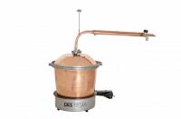 DES illóolaj lepárló 10 L-es, átfolyós hűtővel, elektromos fűtéssel (16268) (16268)