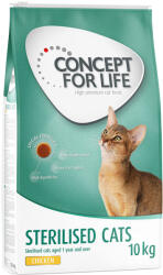Concept for Life 10kg Concept for Life Sterilised Cats csirke száraz macskatáp- javított receptúra!