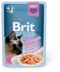 Brit Premium Cat Delicate Fillets lazac szószban, ivartalanított 85g