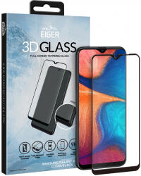 Eiger Folie Eiger Sticla 3D Edge to Edge compatibila cu Samsung Galaxy A20e Clear Black (egsp00486)