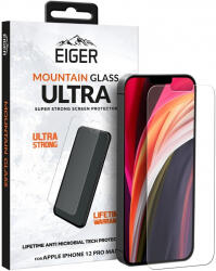 Eiger Folie Eiger Sticla 2.5D Mountain Glass Ultra compatibila cu iPhone 12 Pro Max Clear (egmsp00156)