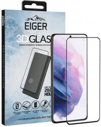 Eiger Folie de protectie Eiger Sticla 3D Case Friendly pentru Samsung Galaxy S21 Plus Clear Black 0.33mm 9H oleophobic (egsp00698)