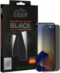 Eiger Folie de protectie Eiger Sticla 2.5D Mountain Glass Privacy pentru iPhone 14 Pro Black (egmsp00232)