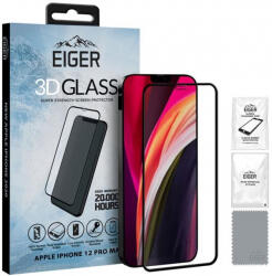 Eiger Folie Protectie Sticla Temperata Eiger 3D EGSP00623 pentru Apple iPhone 12 Pro Max Transparent/Negru (egsp00623)