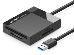 UGREEN Cititor de carduri Ugreen USB 3.0 SD microSD CF MS Negru (6957303832316)